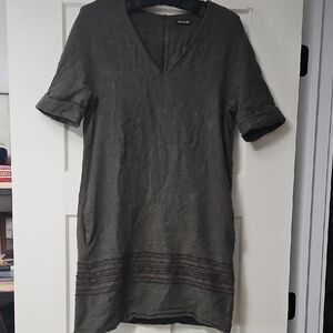Massimo Dutti Olive Mini Dress